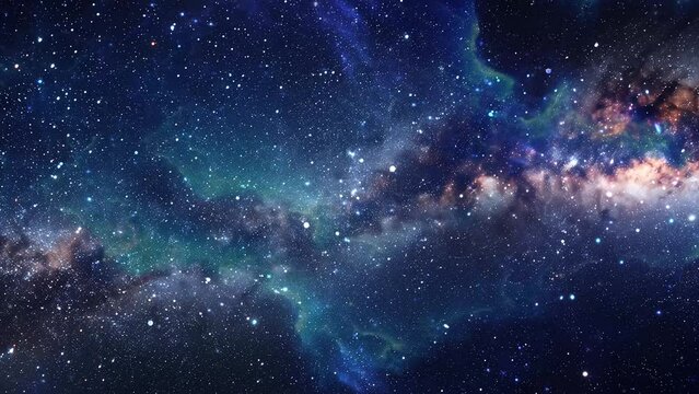 stars and galaxy outer space sky night universe seamless looping overlay 4k virtual video animation background
