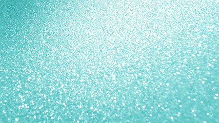 Blue glitter bokeh light texture background. Bright sparkling shiny light backdrop. Winter Summer Spring colours. New Year, Christmas and Celebration backgrounds concepts. 