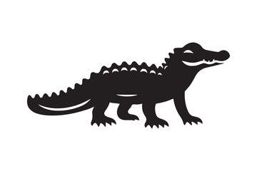 crocodile silhouette vector