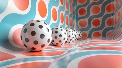 Polka Dot Balls in a Psychedelic Room