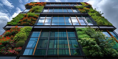 Modern Building with Green Wall