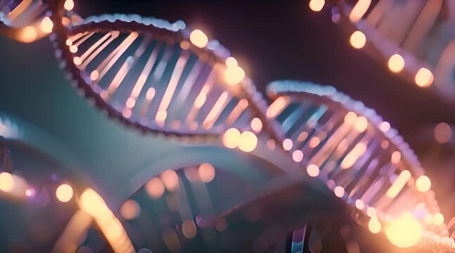 Animated Digital DNA Molecule: 3D Medical Science Visualization