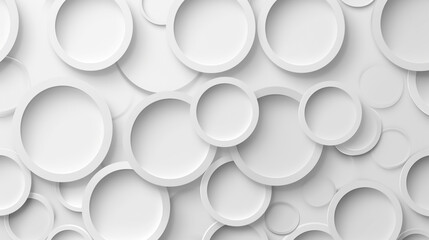 3d circle ring white background. white 3d background.