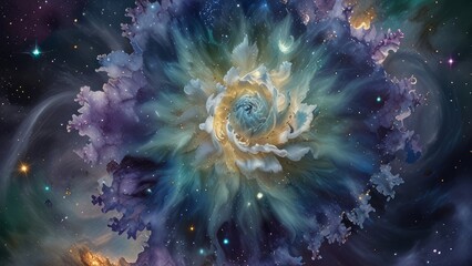 Obraz premium Beautiful nebulae and stars in the night sky. Supernova background wallpaper