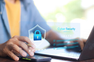 cyber security concept, Login, User, identification information security and encryption, secure Internet access, cybersecurity,