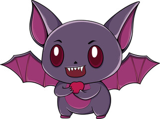 cute cartoon vampire bat