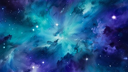 Beautiful nebulae and stars in the night sky. Supernova background wallpaper