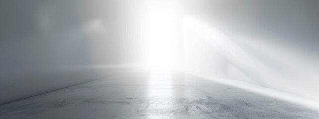 empty room studio gradient used for background and display. white and gray gradient soft light background of studio room for art work design. Empty room with shadows of window.