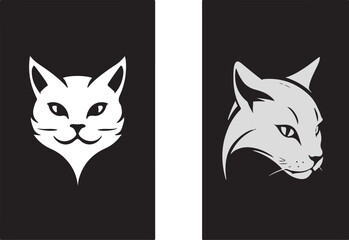 Elegant Minimalist Cat Silhouette Vector Art – Stylish Black Cat Illustration with Clean Lines and Modern Design for Graphic Projects, Posters, and Decor