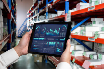 Business data dashboard provide business intelligence analytic for marketing strategy planning snugly with big data set to analyze customer demands and foreseeing business future