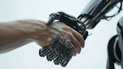 Bridging Humanity and Technology: A Symbolic Handshake Heralds a New Era of Human-AI Collaboration in the Digital Age