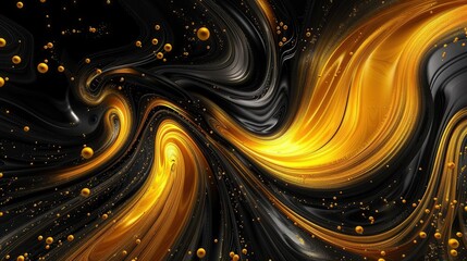Vibrant Buzz. Yellow and black background concept