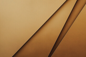 Abstract background with golden overlapping paper sheets forming diagonal lines