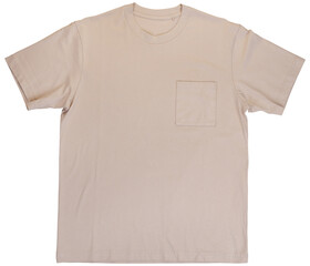 Front beige t-shirt mockup