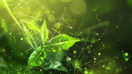 abstract Futuristic green energy background highlighting sustainable innovation