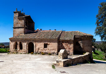 Church of San Juan Bautista in Cubillas del Pinar. Sigüenza, Guadalajara, Spain.