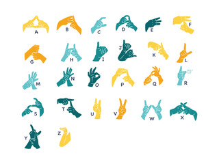 Indonesian Sign Language silhouette