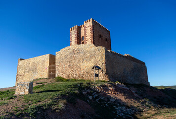 Tower of Aragon from the 11th century in Molina de Aragon. Guadalajara, Castile la Mancha, Spain.