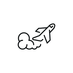 Airplane Emission icon. Simple Airplane Emission icon for social media, app, and web design. Vector illustration.