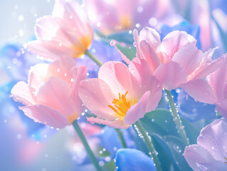 Fototapeta premium Minimalist Summer Flower Details Background 