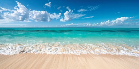Fototapeta premium Beautiful beach with white sand and turquoise water.