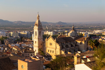 Fototapeta premium View of the Xativa collegiate church from the 16th century. Valencia, Spain.