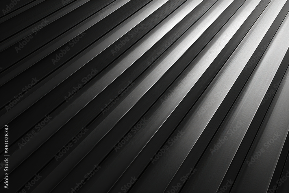 Wall mural Abstract metallic background with parallel lines forming a pattern