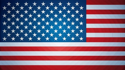 American patriotic banner background featuring horizontal stripes and white stars on a blue field, symbolizing freedom and national pride.