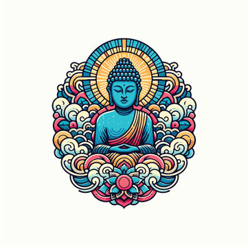 recommend clip art: vector illustration design idea of buddha