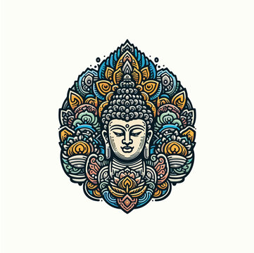 recommend clip art: vector illustration of buddha idea
