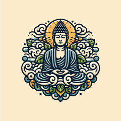 vector illustration design of buddha