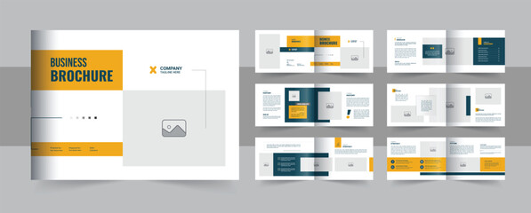 Creative landscape company profile brochure template design vector, Modern brochure template design layout