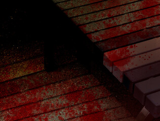 血塗れのベンチ1　ホラー