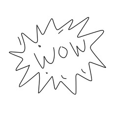 Hand drawn explosion, bomb element. Comic doodle sketch style. Vector ilustration