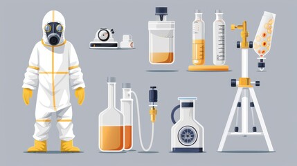  Chemical protection suit for scientist