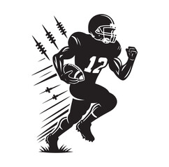 AMERICAN FOOTBALL SILHOUETTE vector illustration