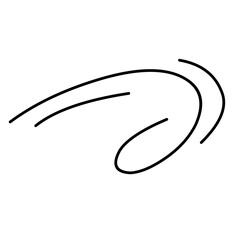 Hand drawn wind moving line. Breath of the typhoon