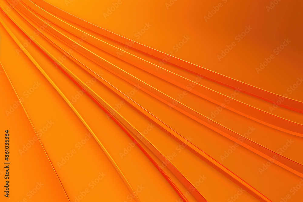 Poster abstract orange curved lines background creating wavy pattern