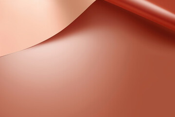 Abstract minimalist background with two tone curved paper forming diagonal line