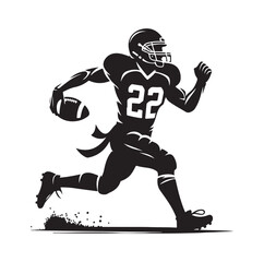 AMERICAN FOOTBALL SILHOUETTE vector illustration