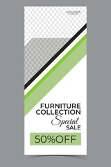 Naklejka premium special Furniture sale banner template