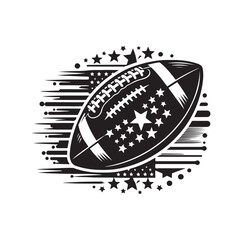 AMERICAN FOOTBALL SILHOUETTE vector illustration