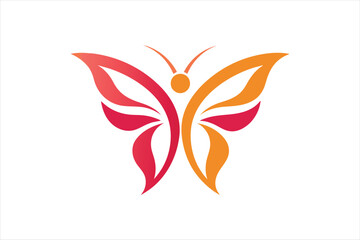  A minimalist butterfly logo vector art illustration 