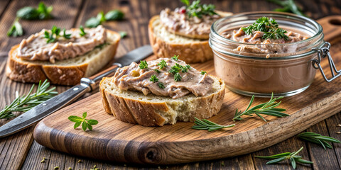 pate, toast with pate
