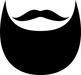 vector of a mustache and beard