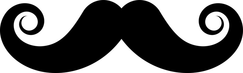 vector of a black mustache