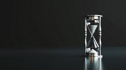 Naklejka premium hourglass on dark background