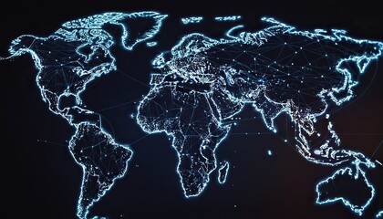 World Map on abstract background