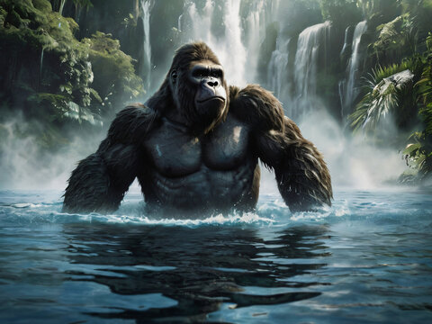 Gorilla in the junkle