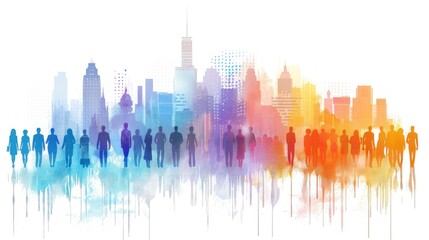 A 2D area graph representing the distribution of different age groups in a population study. The graph uses various shades to differentiate age groups, with years on the x-axis and population